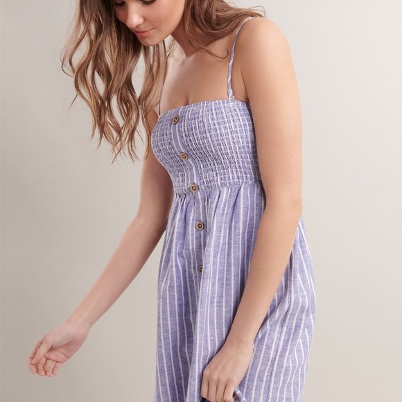 COPY - Striped Smocked Striped Dress Garage - Picture 2 of 2